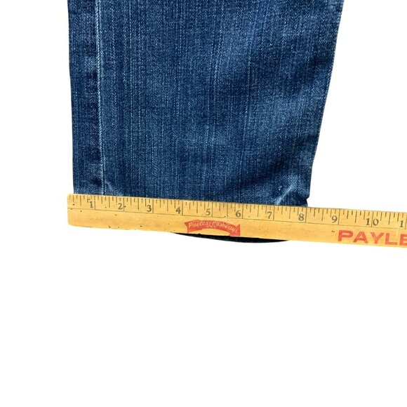 BKE Mens 33R Carter Straight Jeans Blue Denim Zip Fly Medium‎ Wash Stretch - Picture 15 of 16